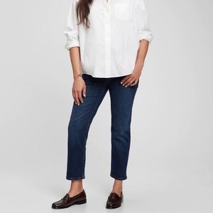 Gap maternity cheeky straight jeans in size 27 short (dark indigo)